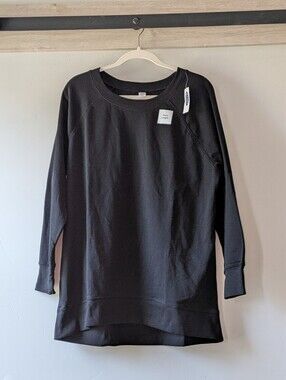 Old Navy Black Tunic-Length Crewneck Sweatshirt